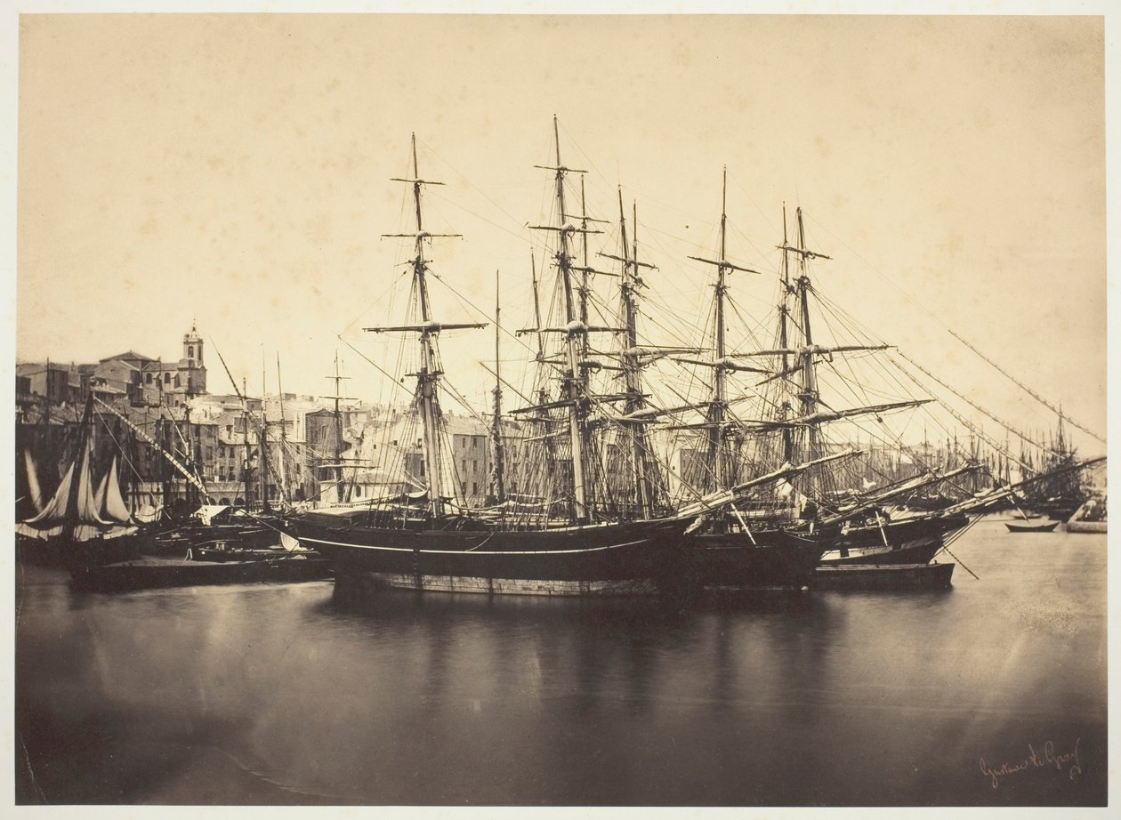 Schiffe im Hafen von Sète von Gustave Le Gray