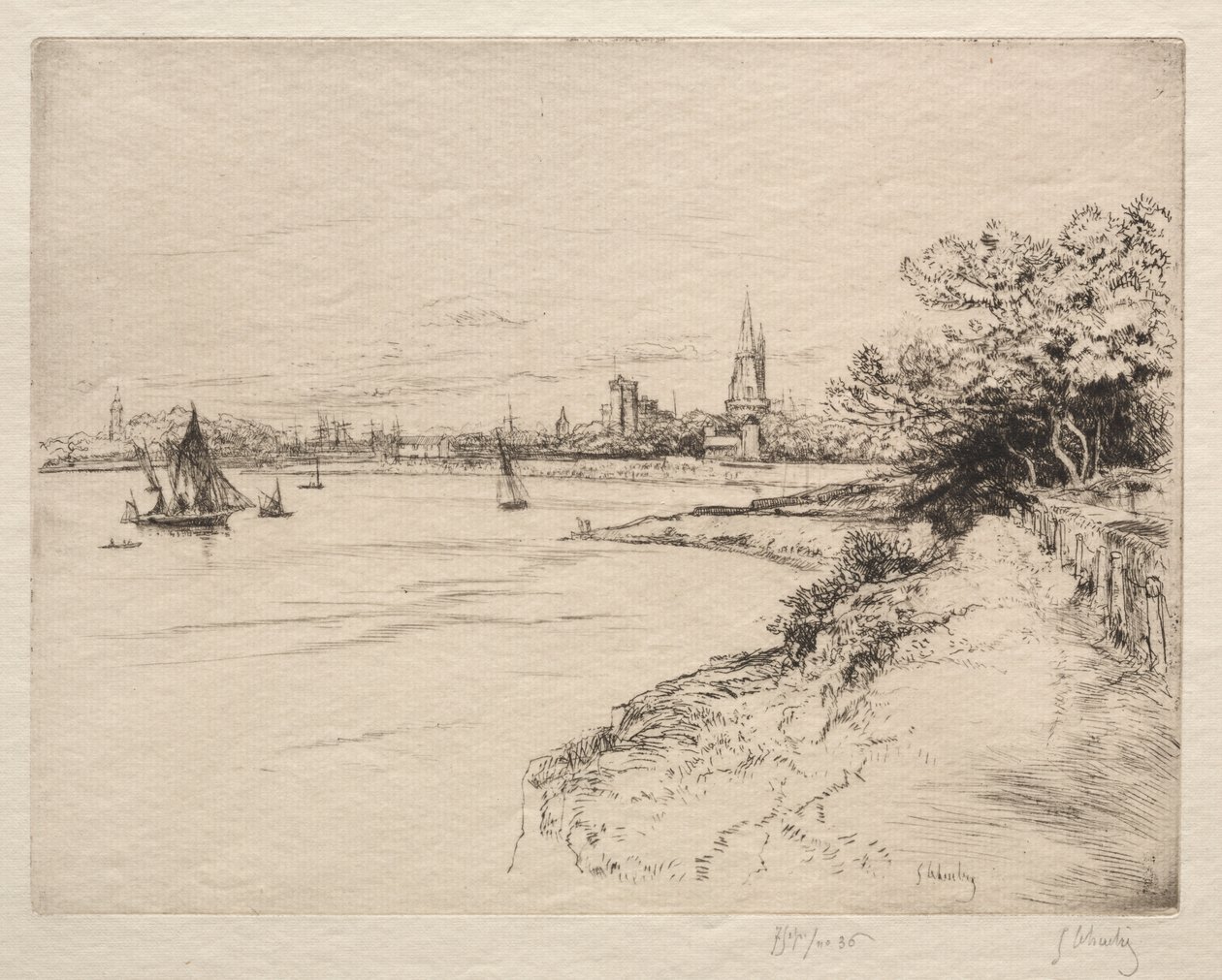 Die Klippe von Orbigny von Gustave Leheutre