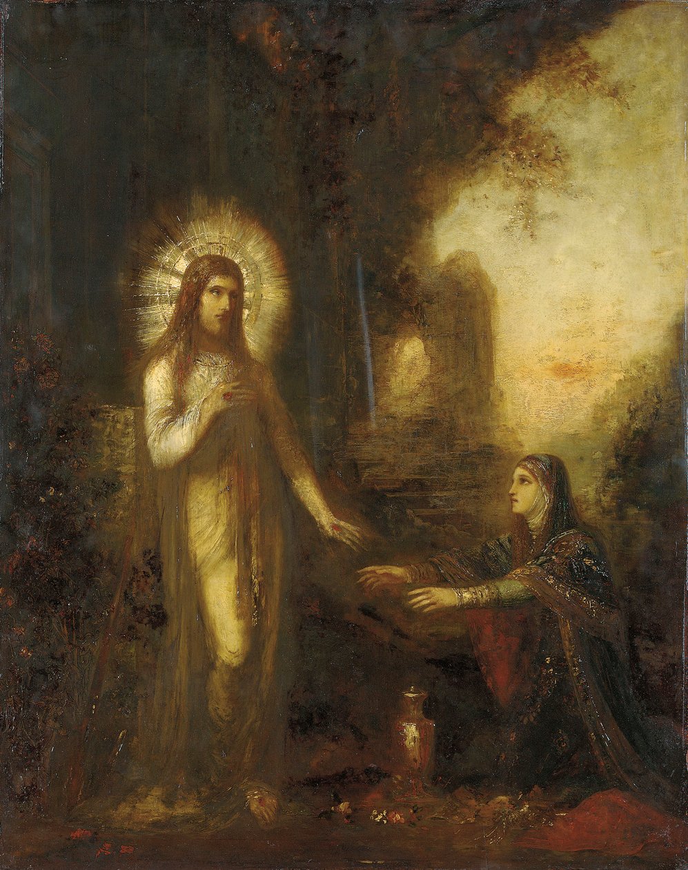 Christus und Maria Magdalena (Noli Me Tangere) ca. 1889 von Gustave Moreau