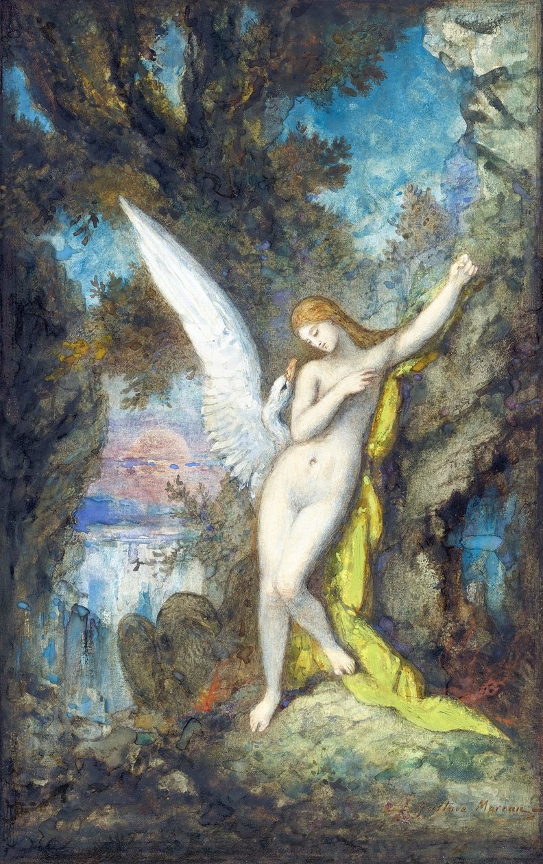 Leda und der Schwan von Gustave Moreau