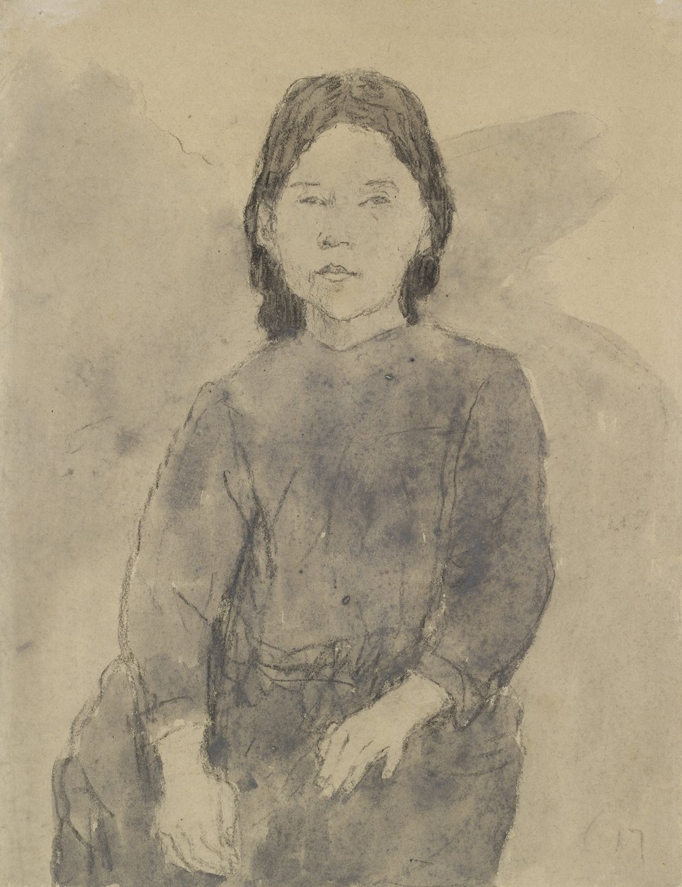 Sitzendes Mädchen (Marie Hamonet?) von Gwen John