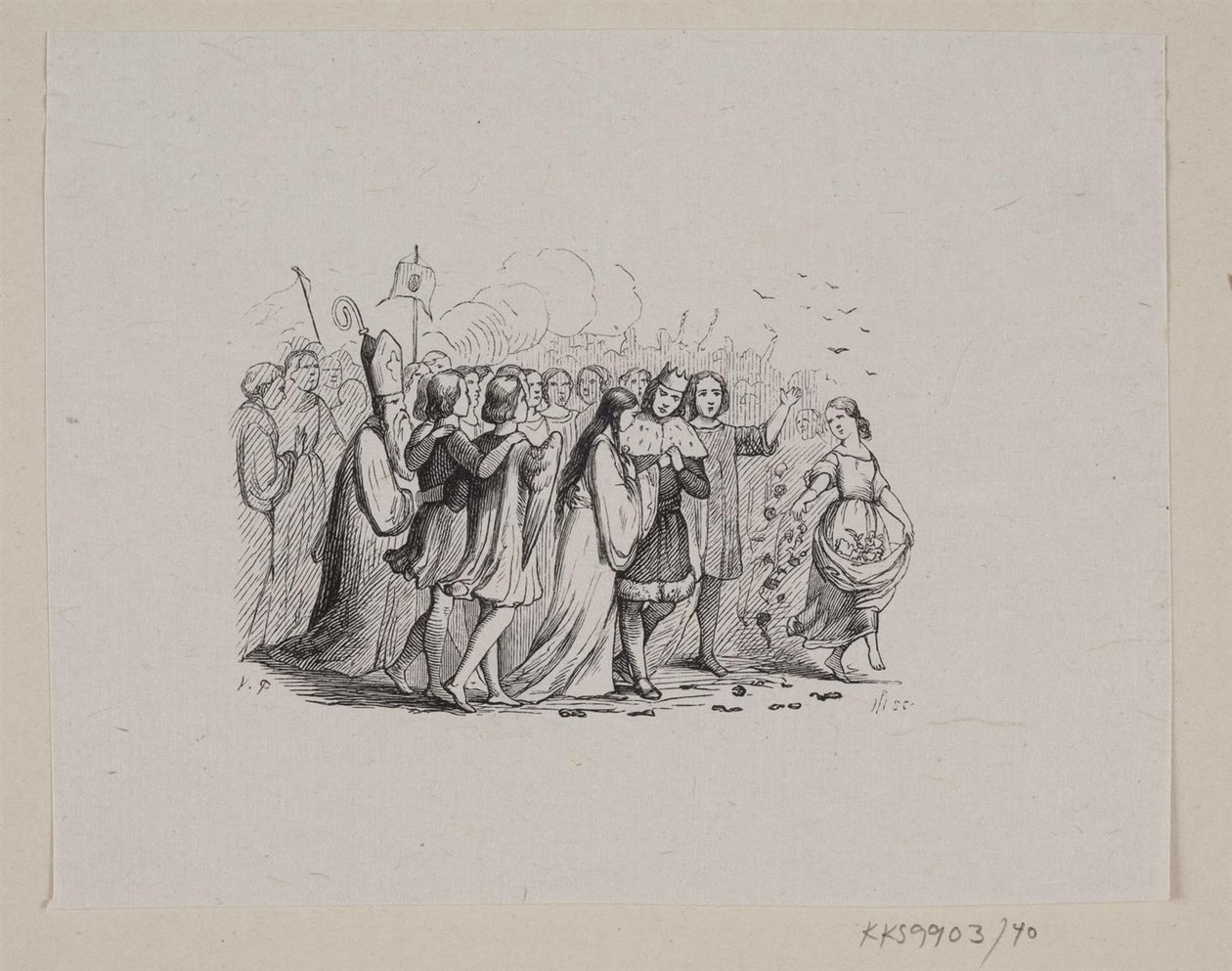 Illustration zu "Die wilden Schwäne" in H.C. Andersen, "Märchen und Geschichten", Band 1 von H.P. Hansen