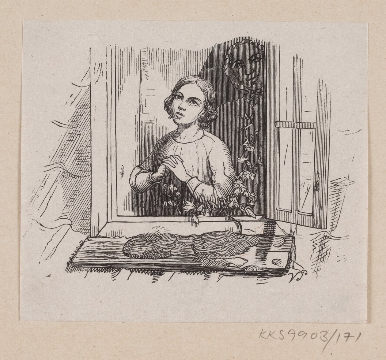 Illustration zu "Fünf aus einer Erbsenschote" in H.C. Andersen, "Märchen und Geschichten", Band 2 von H.P. Hansen