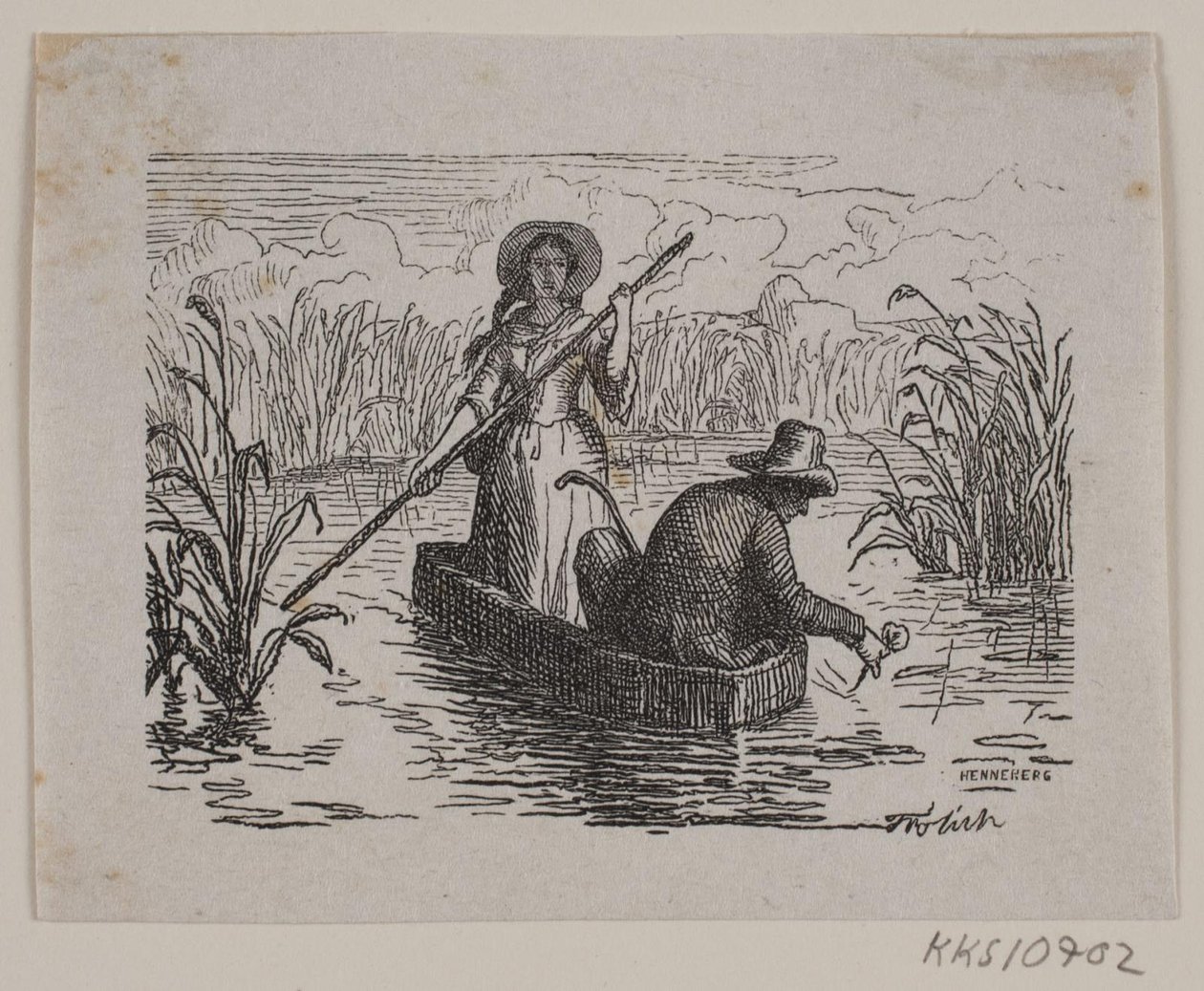 Illustration zu T. A. Becker, "Der Ring auf Hastrup" von H. C. Henneberg
