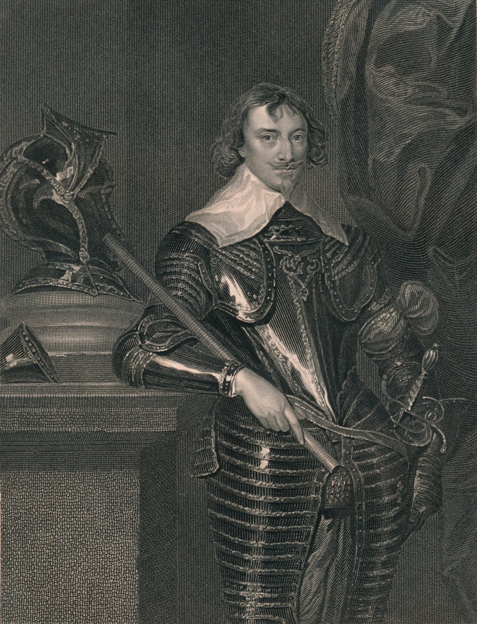 Robert Rich, Earl of Warwick, ca. 1630er, frühes bis mittleres 19. Jahrhundert von H. Robinson