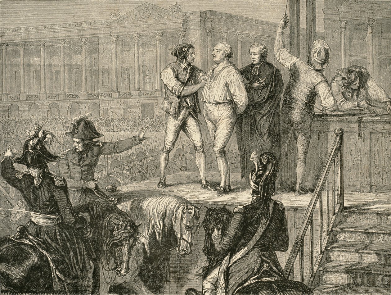 Die Hinrichtung von Ludwig XVI. am 21. Januar 1793 von H. de la Charlerie
