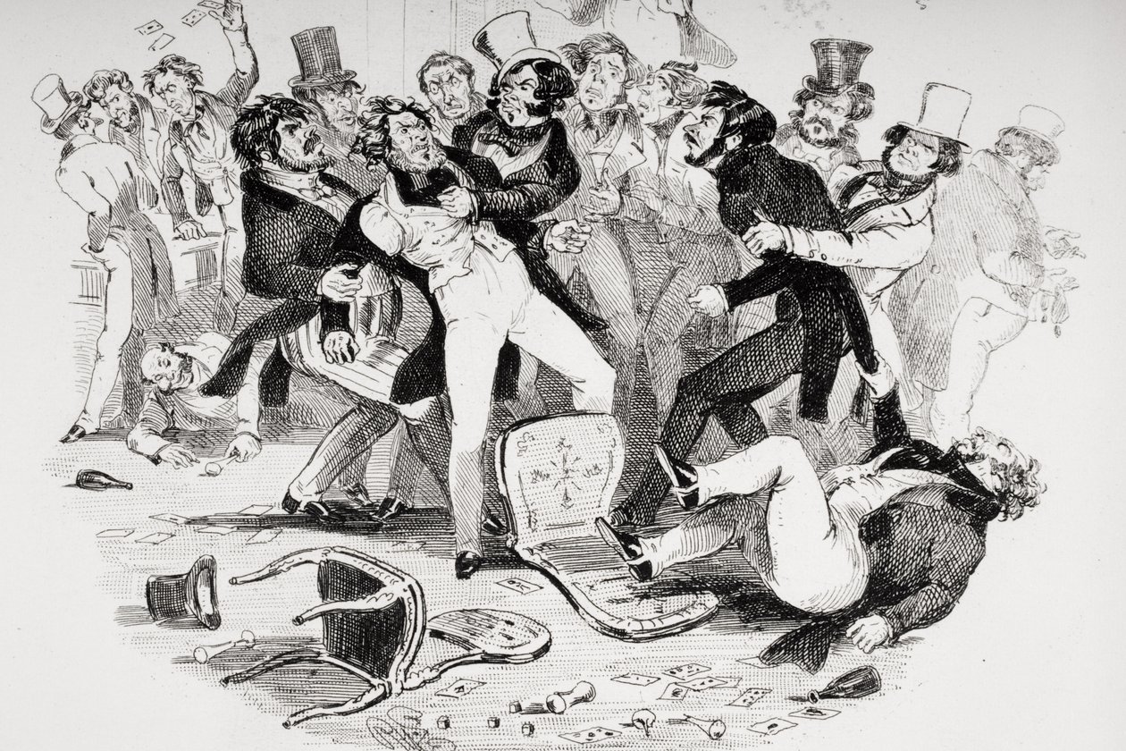 Der letzte Streit zwischen Sir Mulberry und seinem Schüler, Illustration aus 