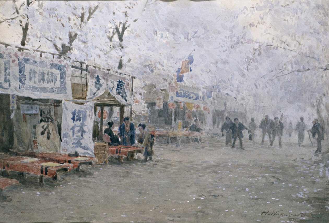 Kirschblütenfest, ca. 1903 von Hachir Nakagawa