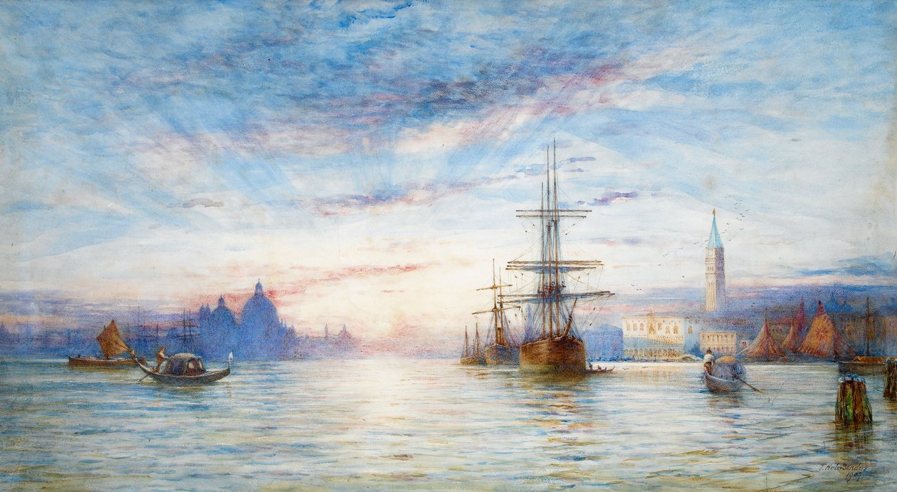 Sonnenuntergang über der venezianischen Lagune von Hale Sanders