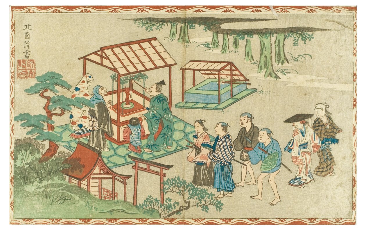 Besuch eines Shinto-Schreins, ca. 1830-1839 von Hanabusa Itcho
