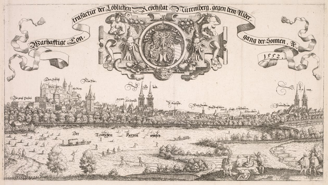 Panoramablick auf Nürnberg: Mittlerer Teil von Hanns Lautensack
