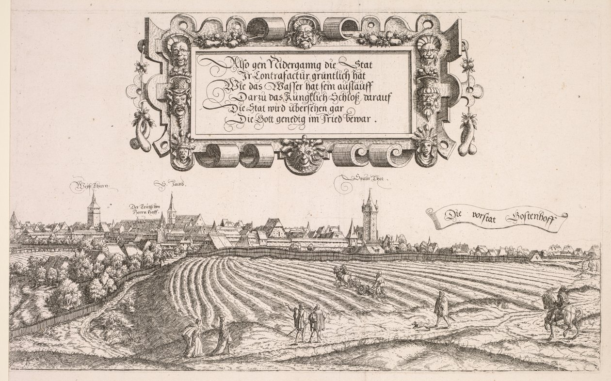Panoramablick auf Nürnberg: Rechter Teil von Hanns Sebald Lautensack