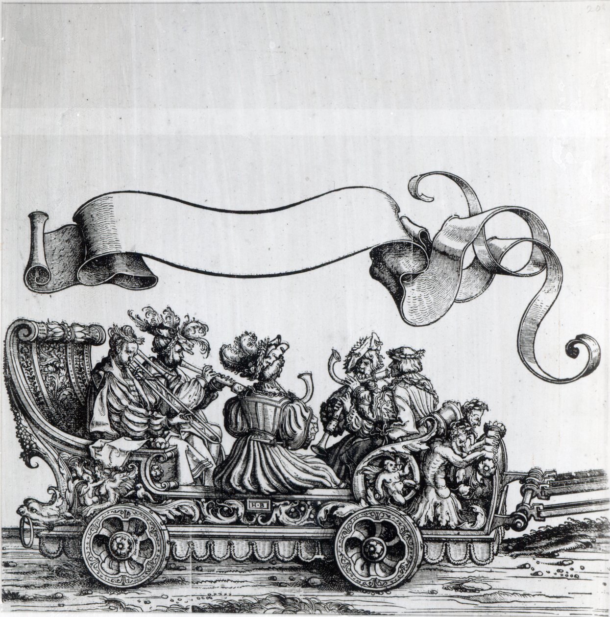 Szene aus Maximilians Triumphzug, ca. 1516-18 von Hans Burgkmair