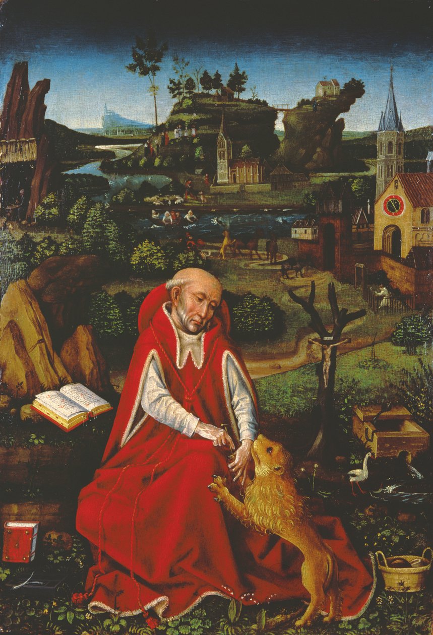 Der heilige Hieronymus und der Löwe von Hans Leonard Schaufelein