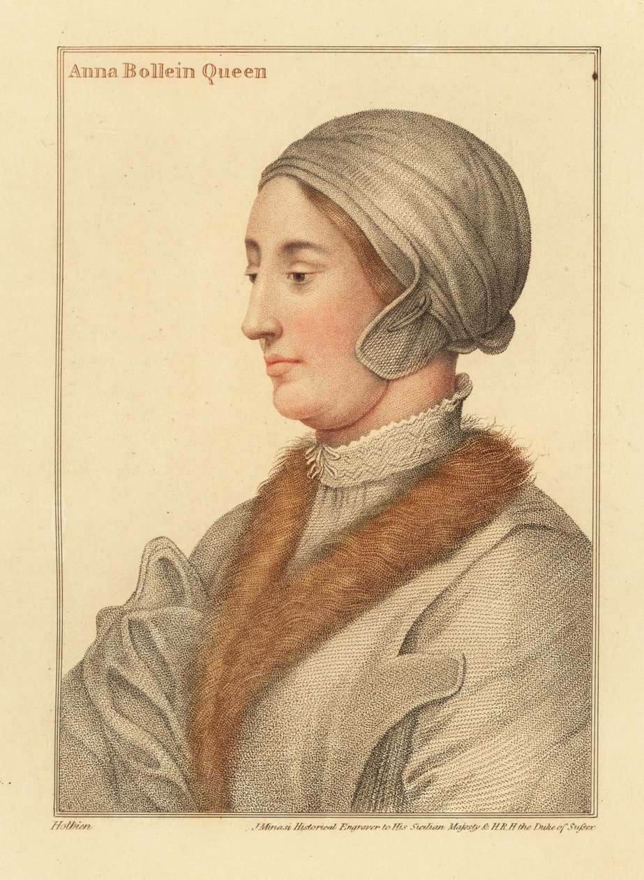 Königin Anne Boleyn, zweite Frau von König Heinrich VIII von Hans (after) Holbein the Younger