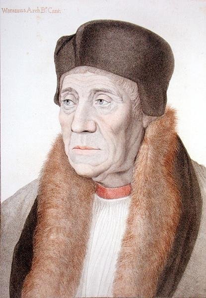 William Warham (1450-1532) (Stich) von Hans (after) Holbein the Younger