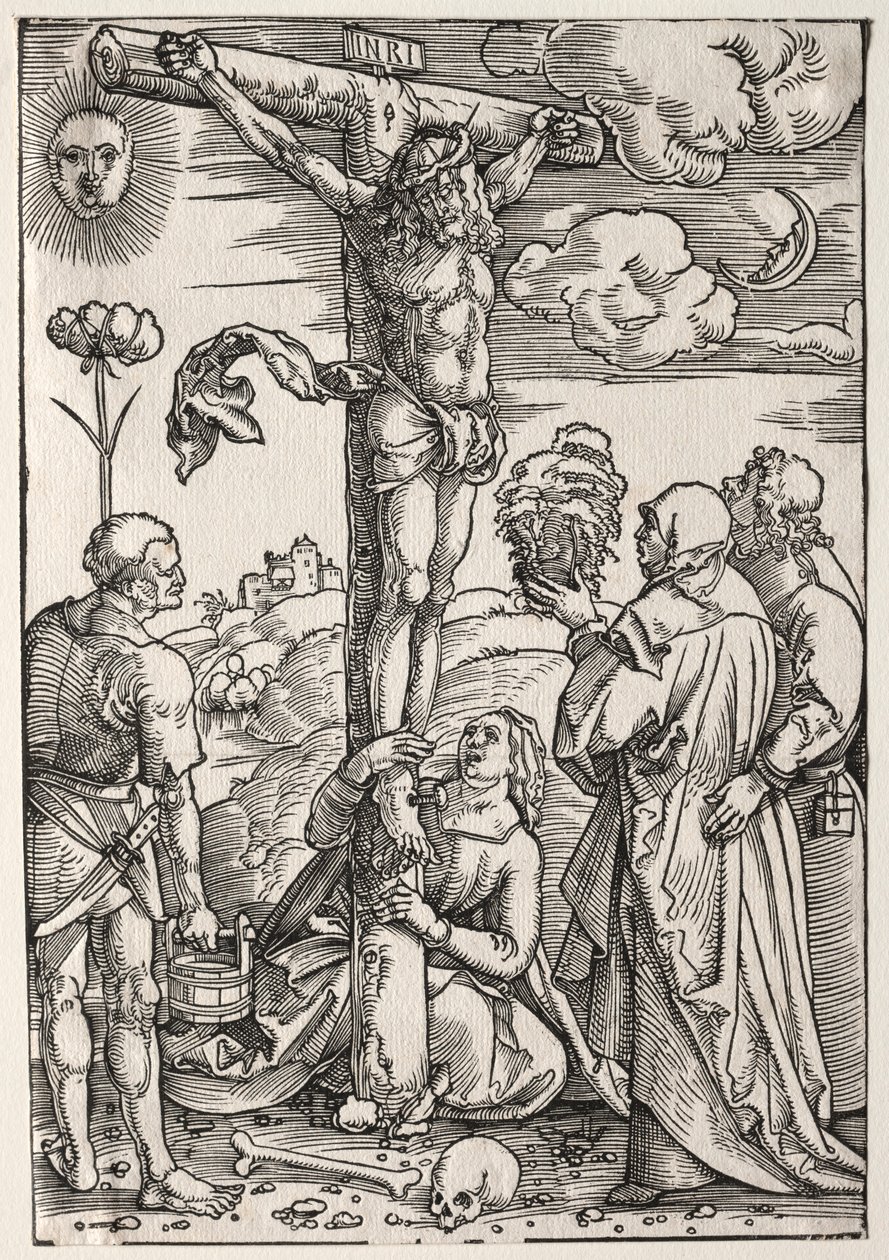 Christus am Kreuz mit Maria, St. Johannes, Maria Magdalena und St. Stephan, 1505 von Hans Baldung