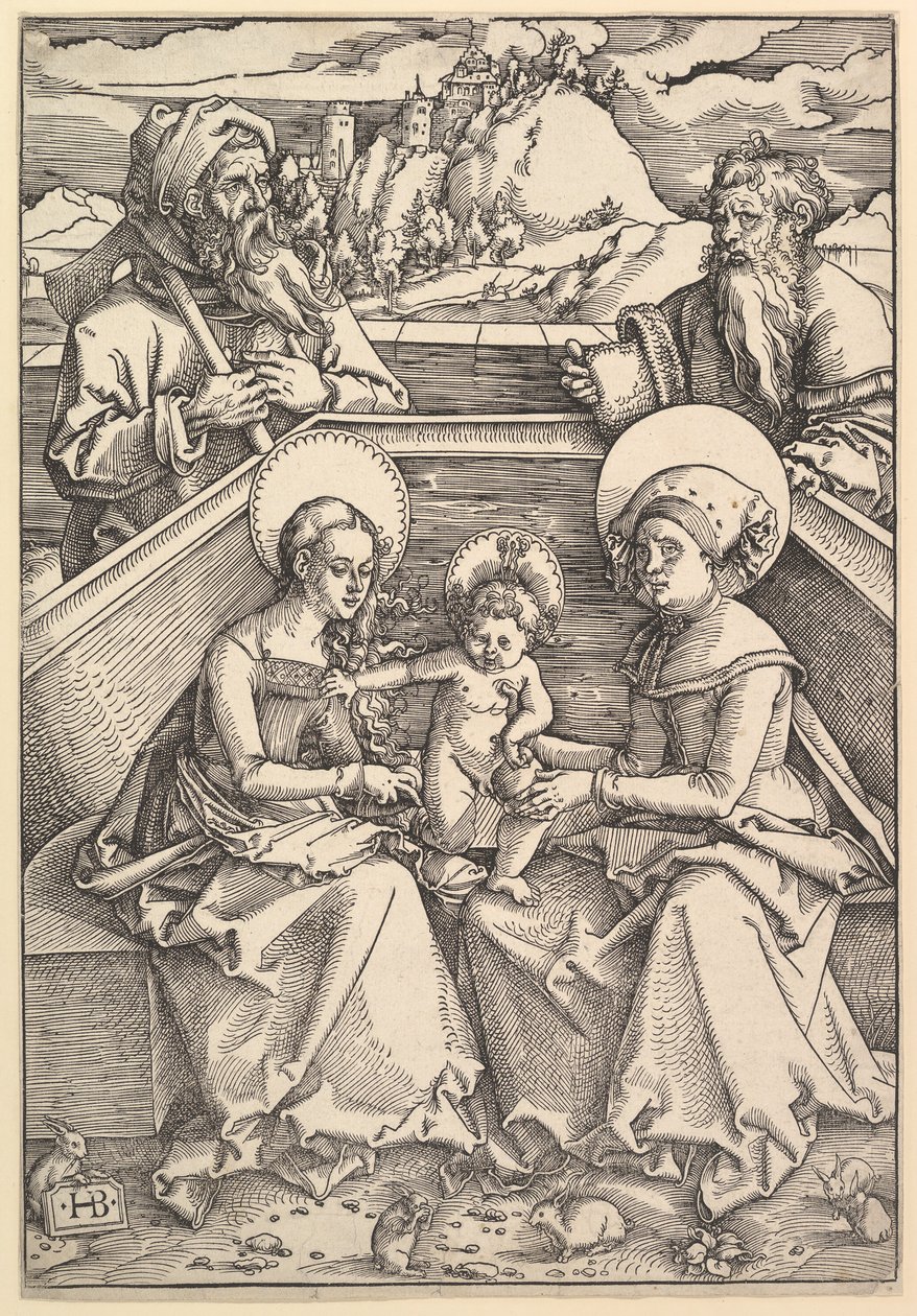 Die Heilige Familie mit St. Anna und St. Joachim von Hans Baldung
