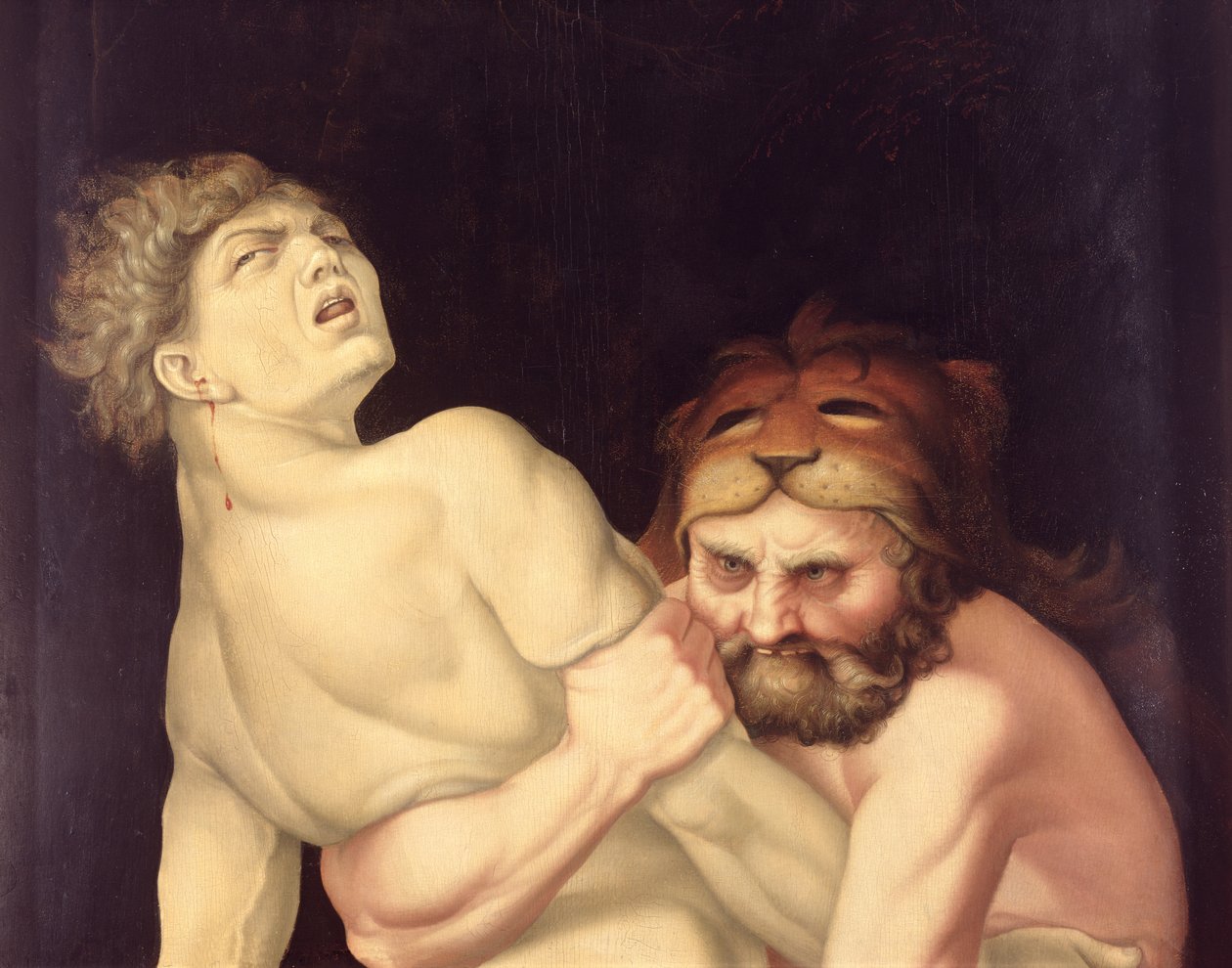 Herkules und Antäus, 1531 (Detail) von Hans Baldung Grien