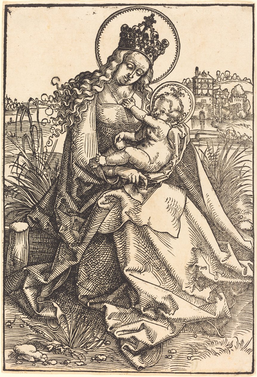 Madonna und Kind auf der grünen Wiese von Hans Baldung Grien