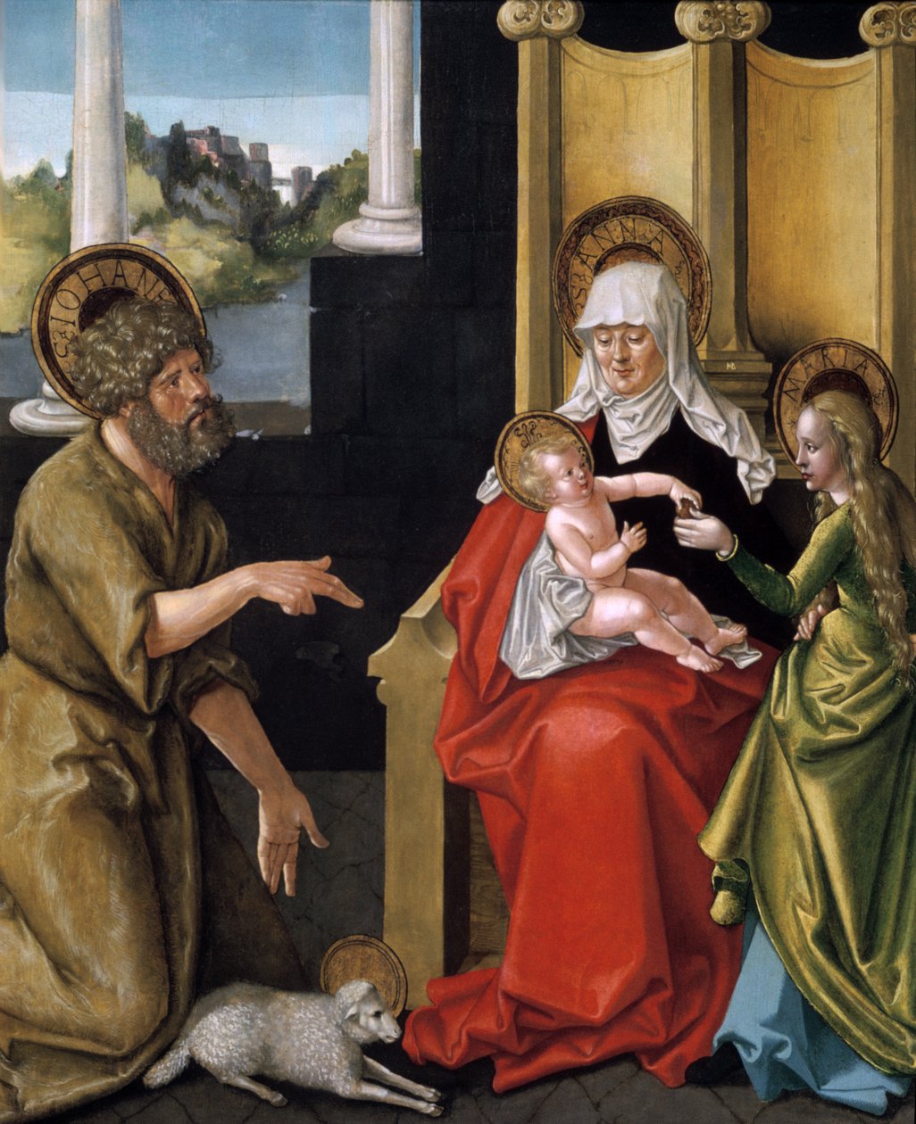 Heilige Anna mit dem Christkind, der Jungfrau und Johannes dem Täufer, ca. 1511 von Hans Baldung Grien