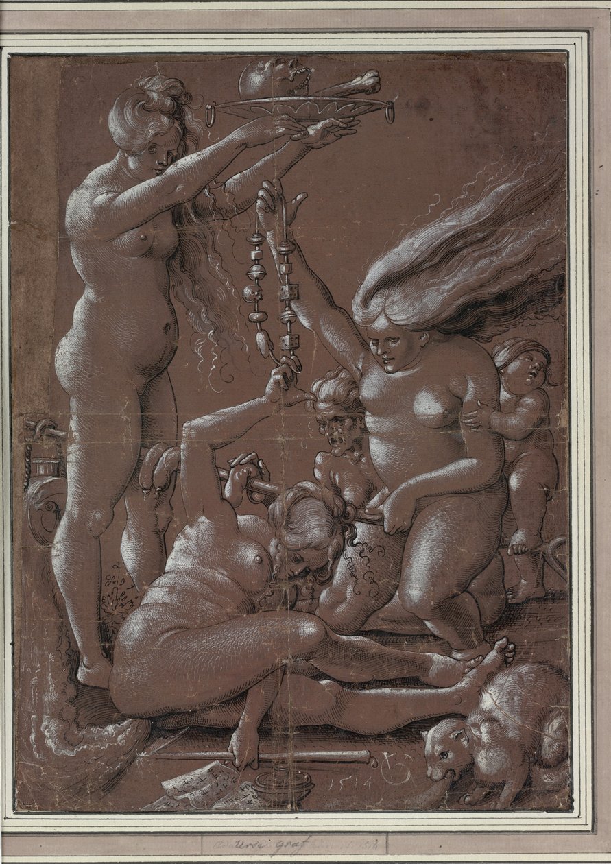 Hexensabbat (Nach Hans Baldung) von Urs Graf (ca. 1485-1527/28) von Hans Baldung Grien