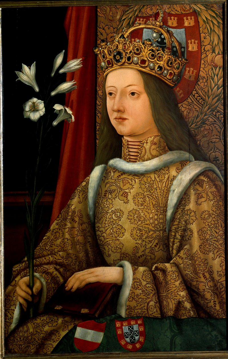 Porträt von Alienor von Portugal, nach einem Original von 1468 von Hans Burgkmair