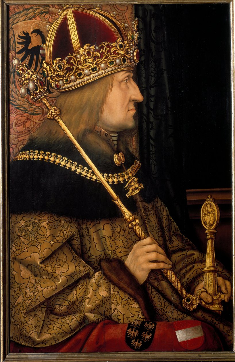 Porträt von Friedrich III., Heiliger Römischer Kaiser genannt der Friedliche, nach einem Original von 1468 von Hans Burgkmair