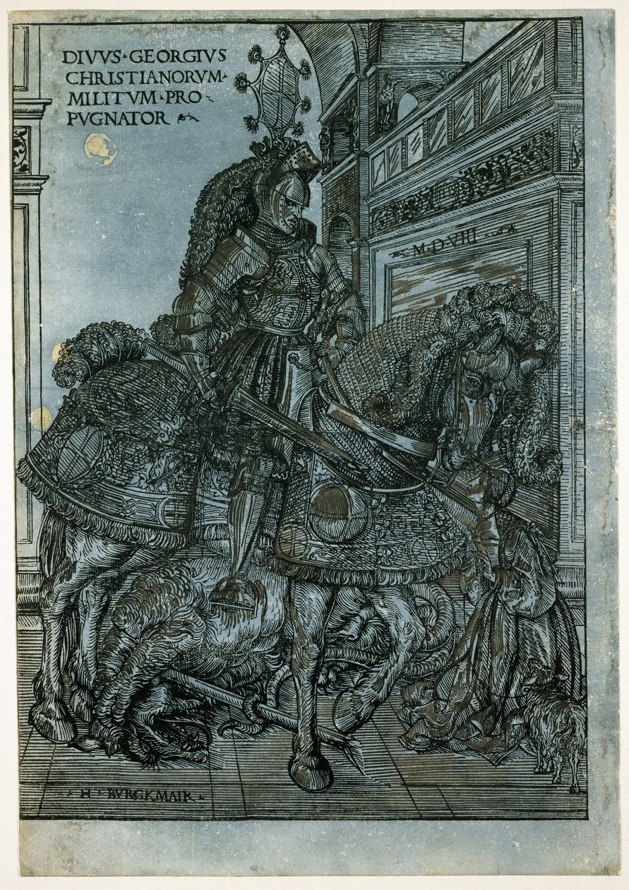 St. Georg zu Pferd, 1508 von Hans Burgkmair