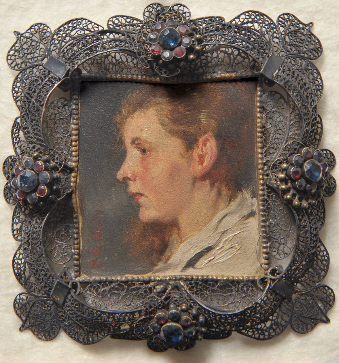Frauenkopf. Miniatur aus der Sammlung Loewe von Hans Canon