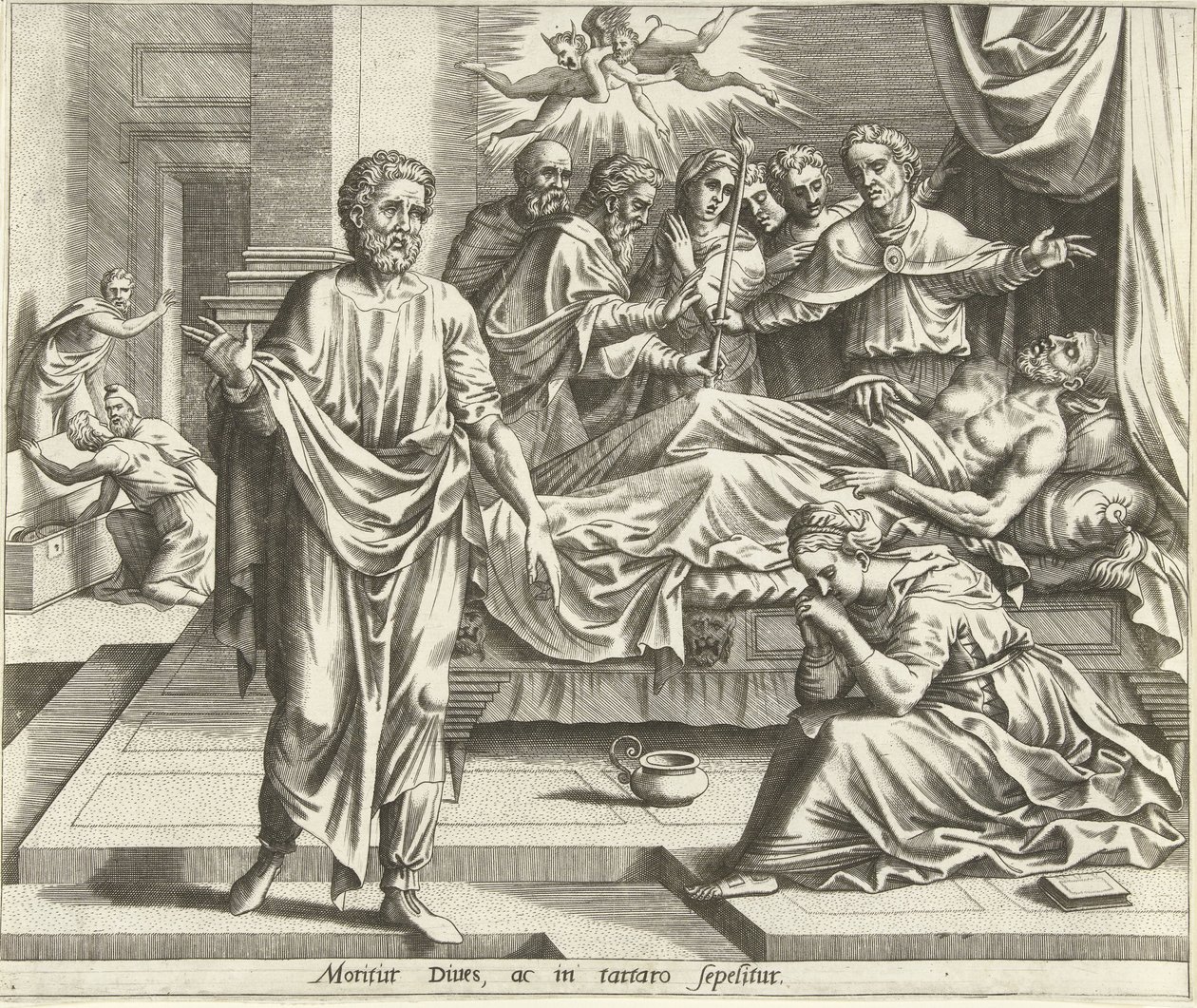 Der Tod des reichen Mannes von Hans Collaert (I) (possibly)