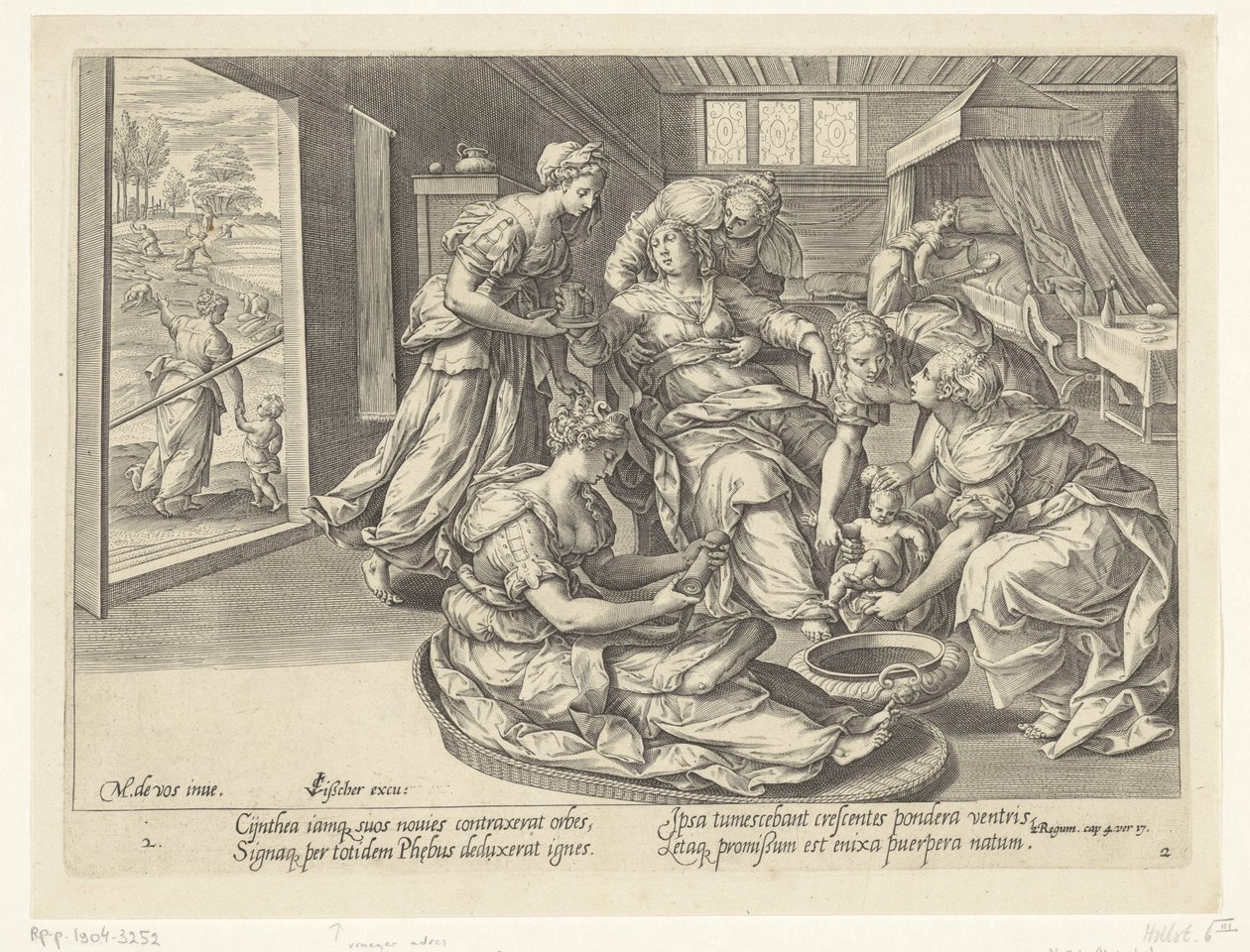 Geburt des Sohnes der Sunamitischen Frau (Die Geschichte von Elisa und der Sunamitischen Frau) von Hans Collaert (I)