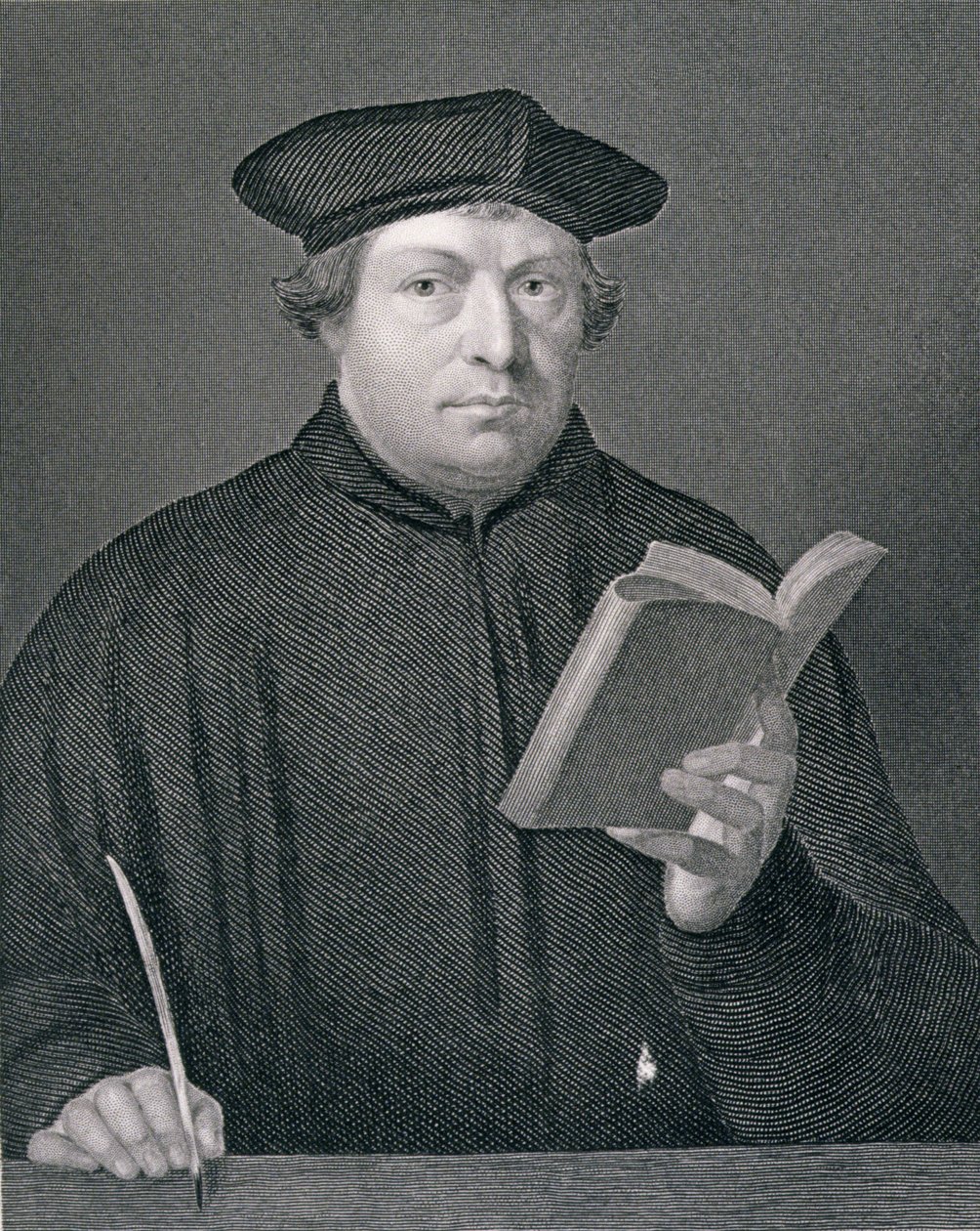 Martin Luther (1483-1546), graviert von W. Holl, aus 