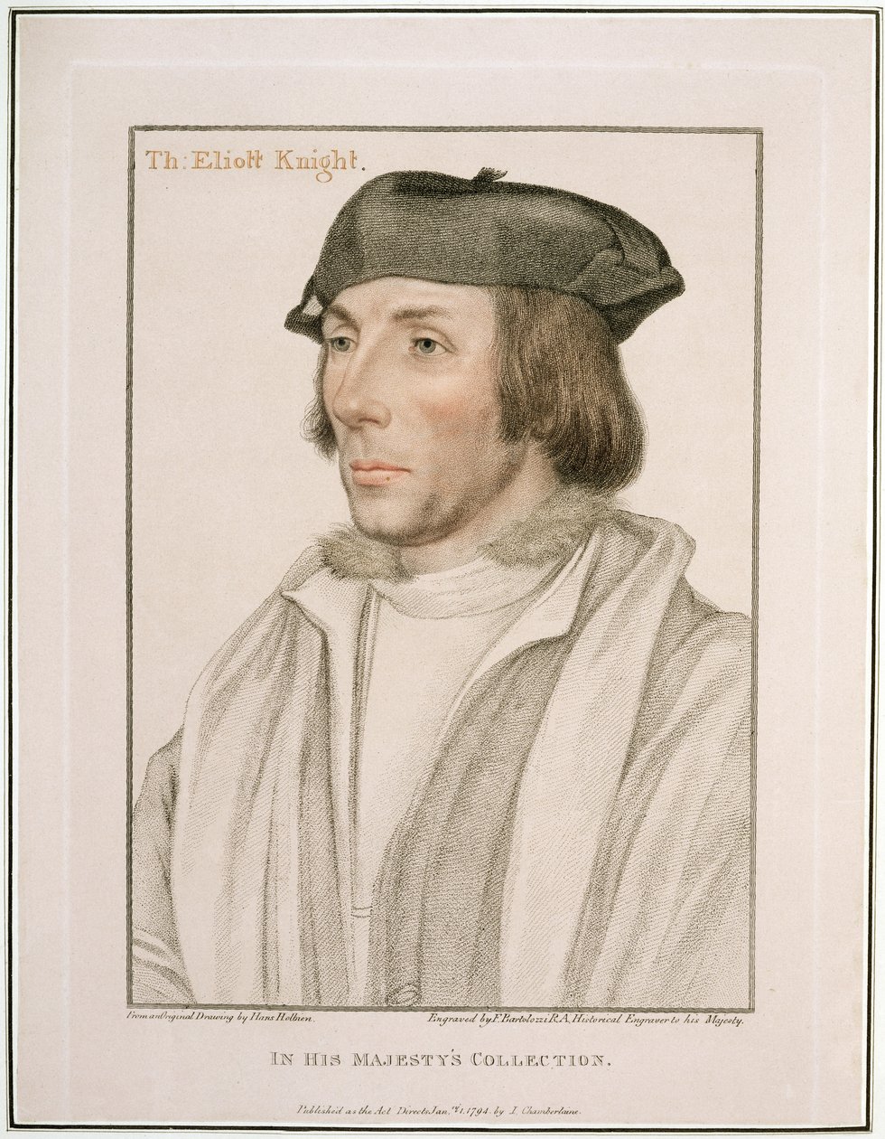 Sir Thomas Elyot (ca. 1490-1546), graviert von Francesco Bartolozzi, 1794 von Hans Holbein der Jüngere