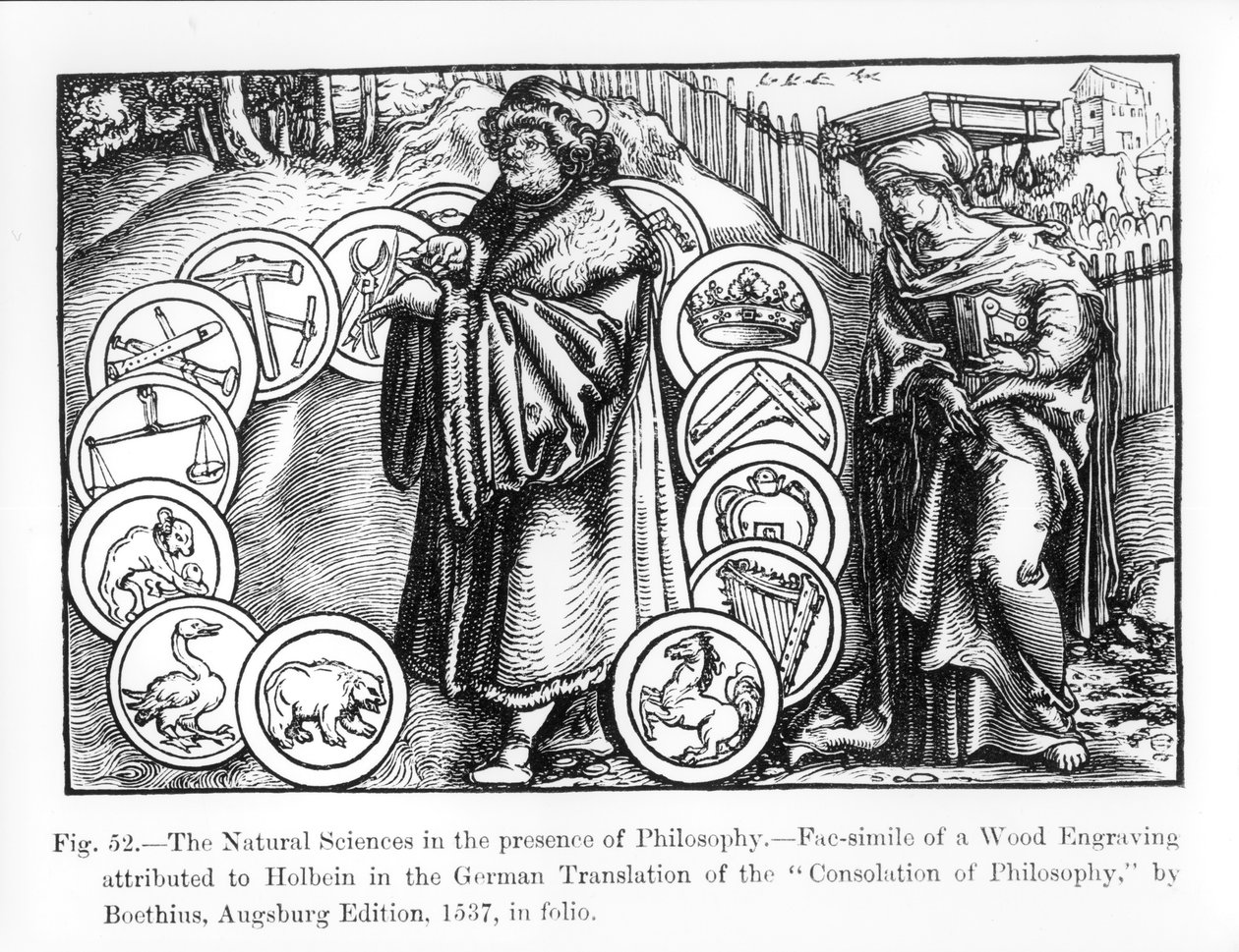 Die Naturwissenschaften in Anwesenheit der Philosophie, aus der deutschen Ausgabe von 1537 der 