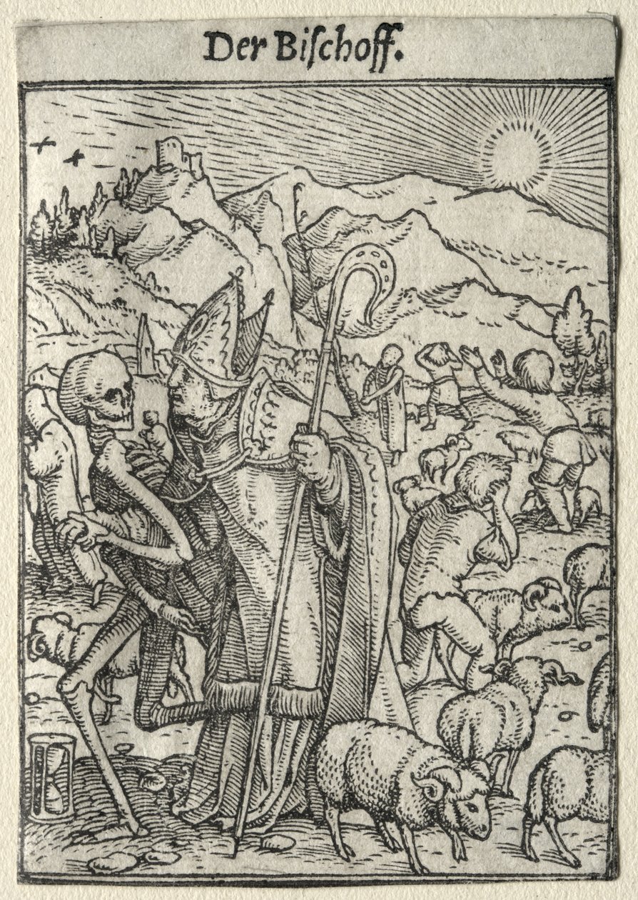 Totentanz: Der Bischof von Hans Holbein the Younger