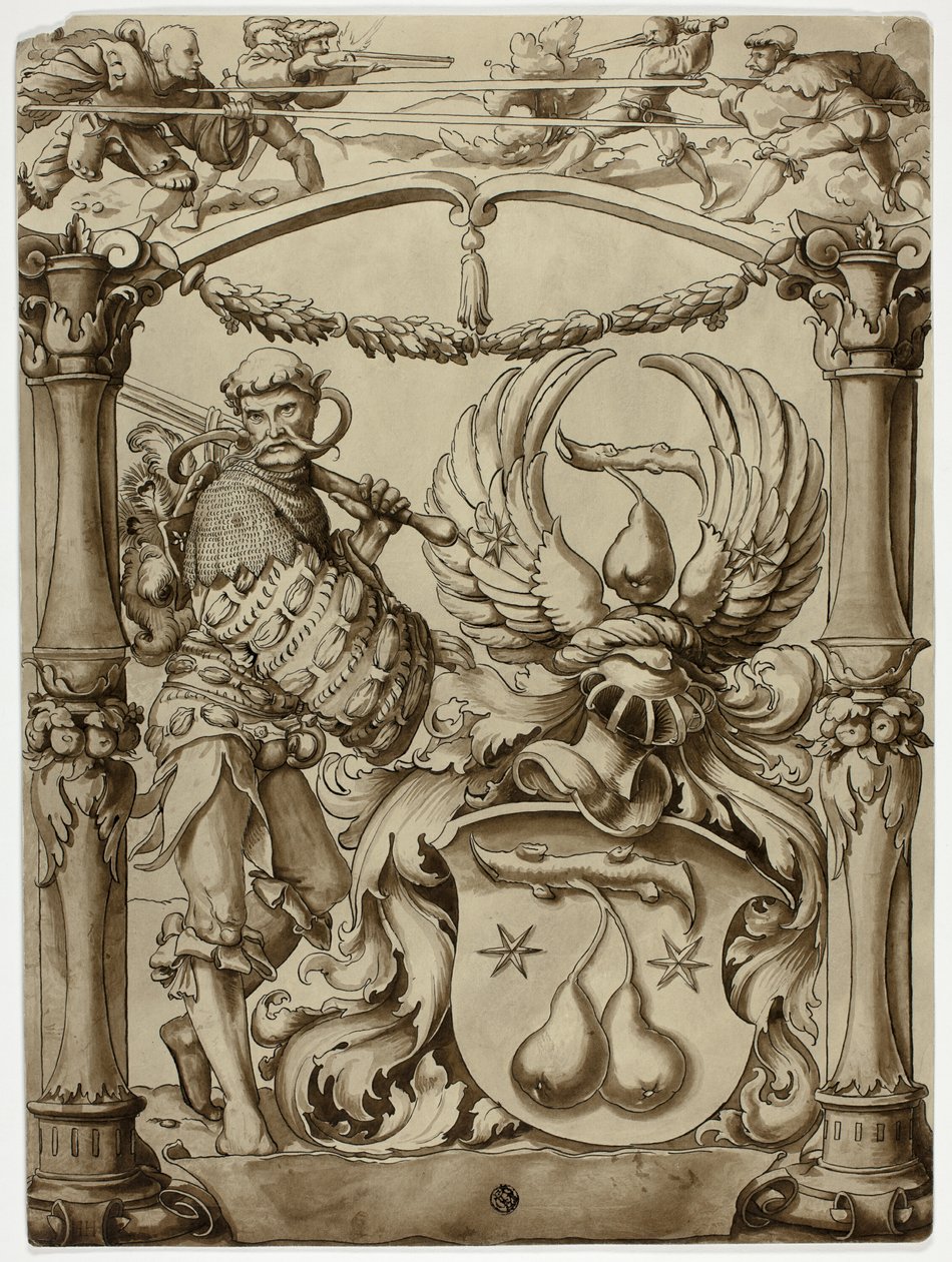 Entwurf für Schweizer Wappen von Hans Holbein the Younger