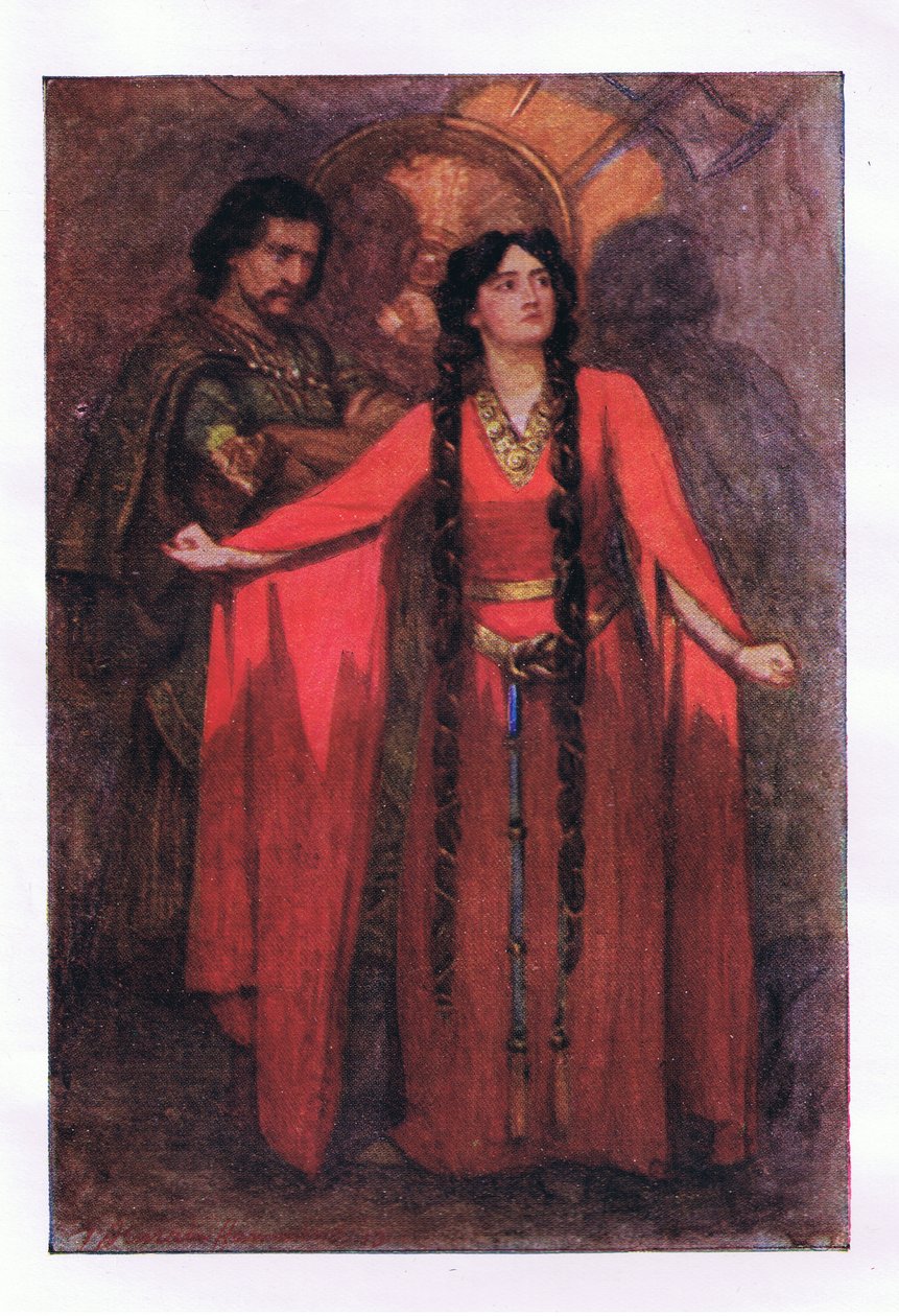 O! niemals soll die Sonne diesen Morgen sehen (MacBeth), aus Die vollständigen Werke von Shakespeare, veröffentlicht von George Harrap & Co Ltd, 1920er Jahre von Hans Holbein der Jüngere