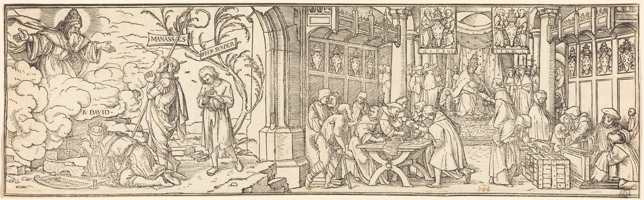 Handel mit Ablässen von Hans Holbein the Younger