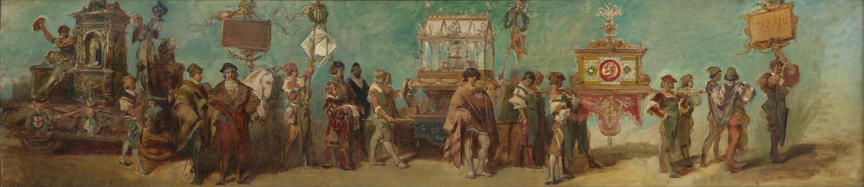 Entwurf zum Festzug 1879 - Die Hafner und Glaser von Hans Makart
