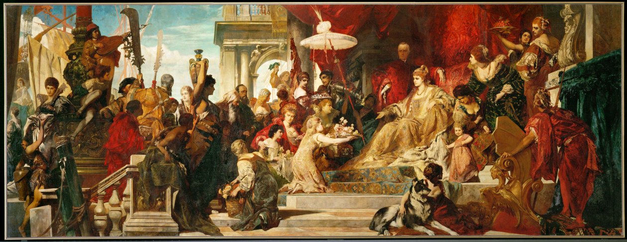 Venedig huldigt Caterina Cornaro von Hans Makart