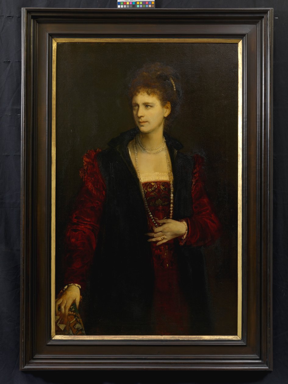 Zerline Gabillon, geb. Würzburg (1834-1892), Schauspielerin von Hans Makart