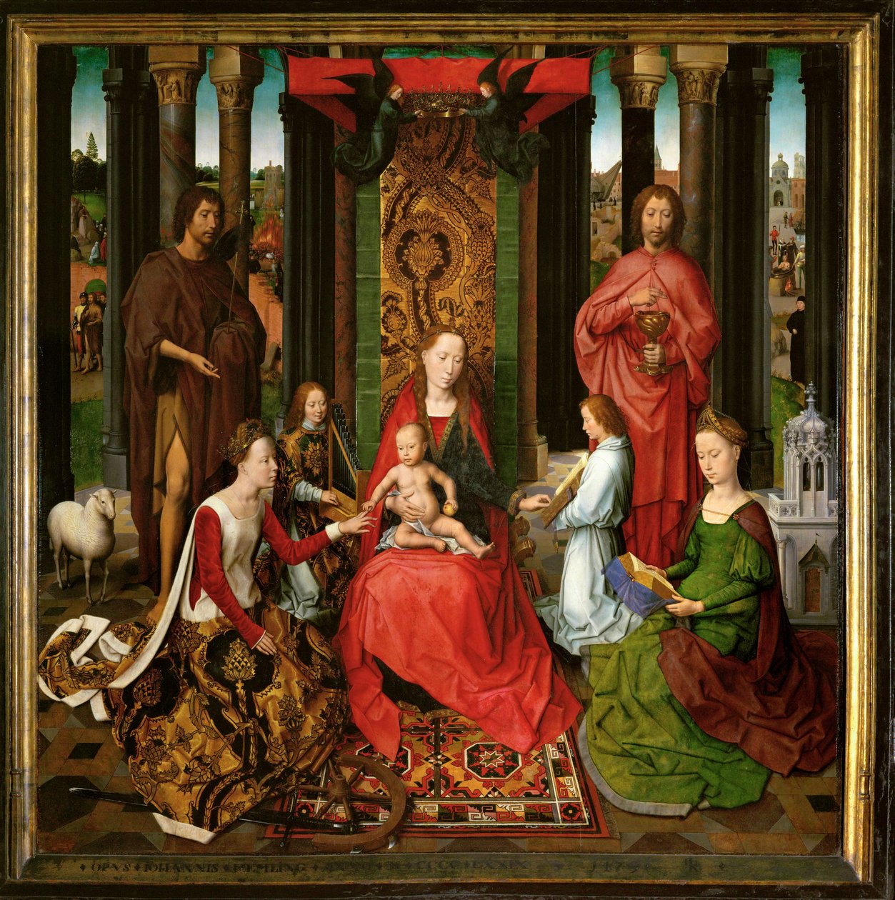 Altarbild von St. Johannes dem Täufer und St. Johannes dem Evangelisten von Hans Memling