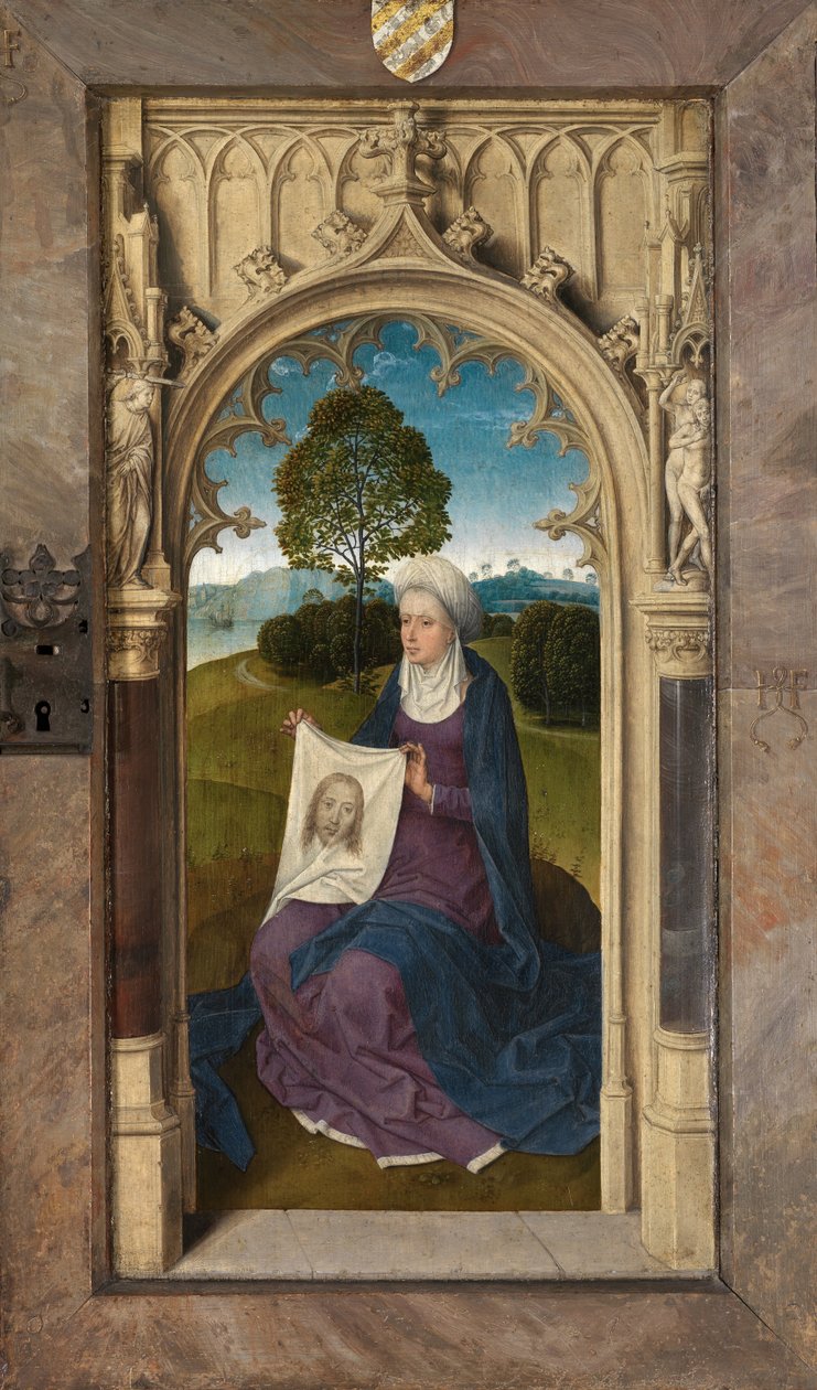 Außenansicht des Triptychons von Jan Floreins von Hans Memling