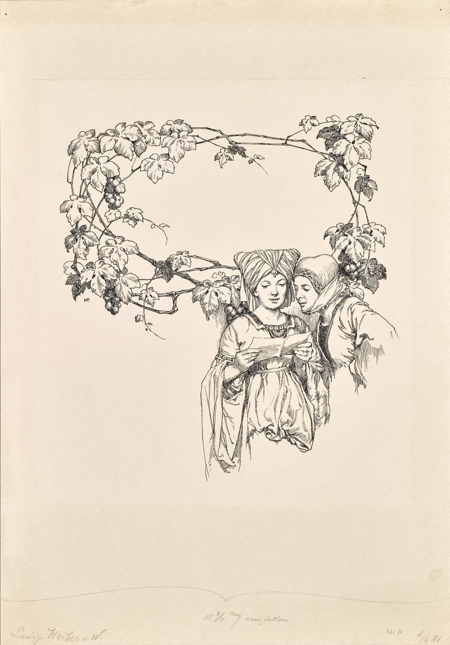 Kalenderblatt zu "Die lustigen Weiber von Windsor" von Hans Printz