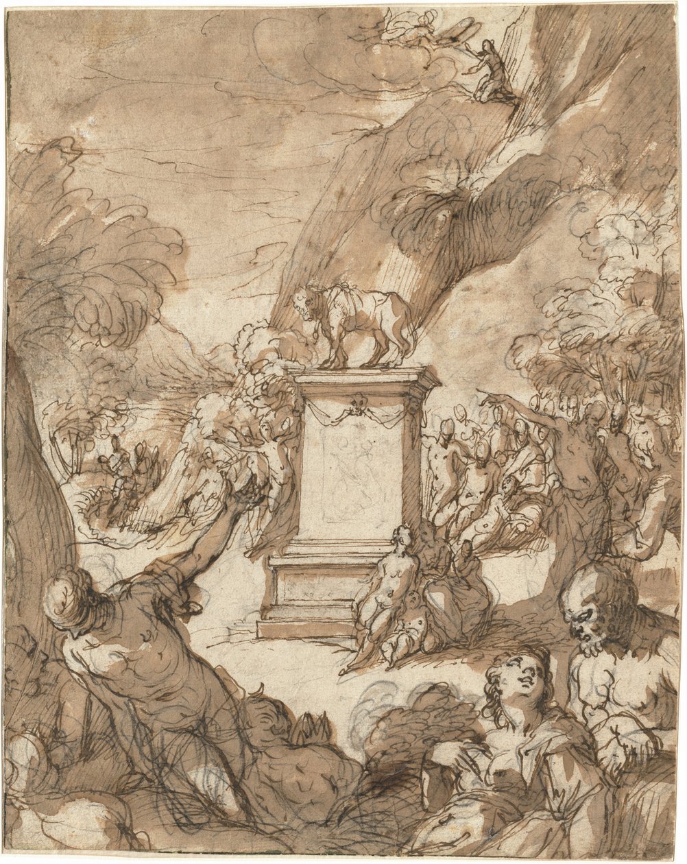 Die Anbetung des Goldenen Kalbes von Hans Rottenhammer