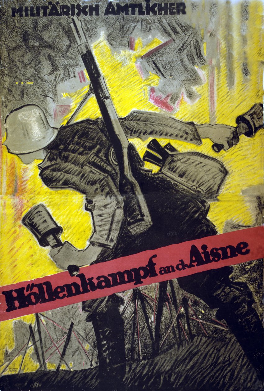 Schlacht in der Hölle der Aisne (1918) von Hans Rudi Erdt