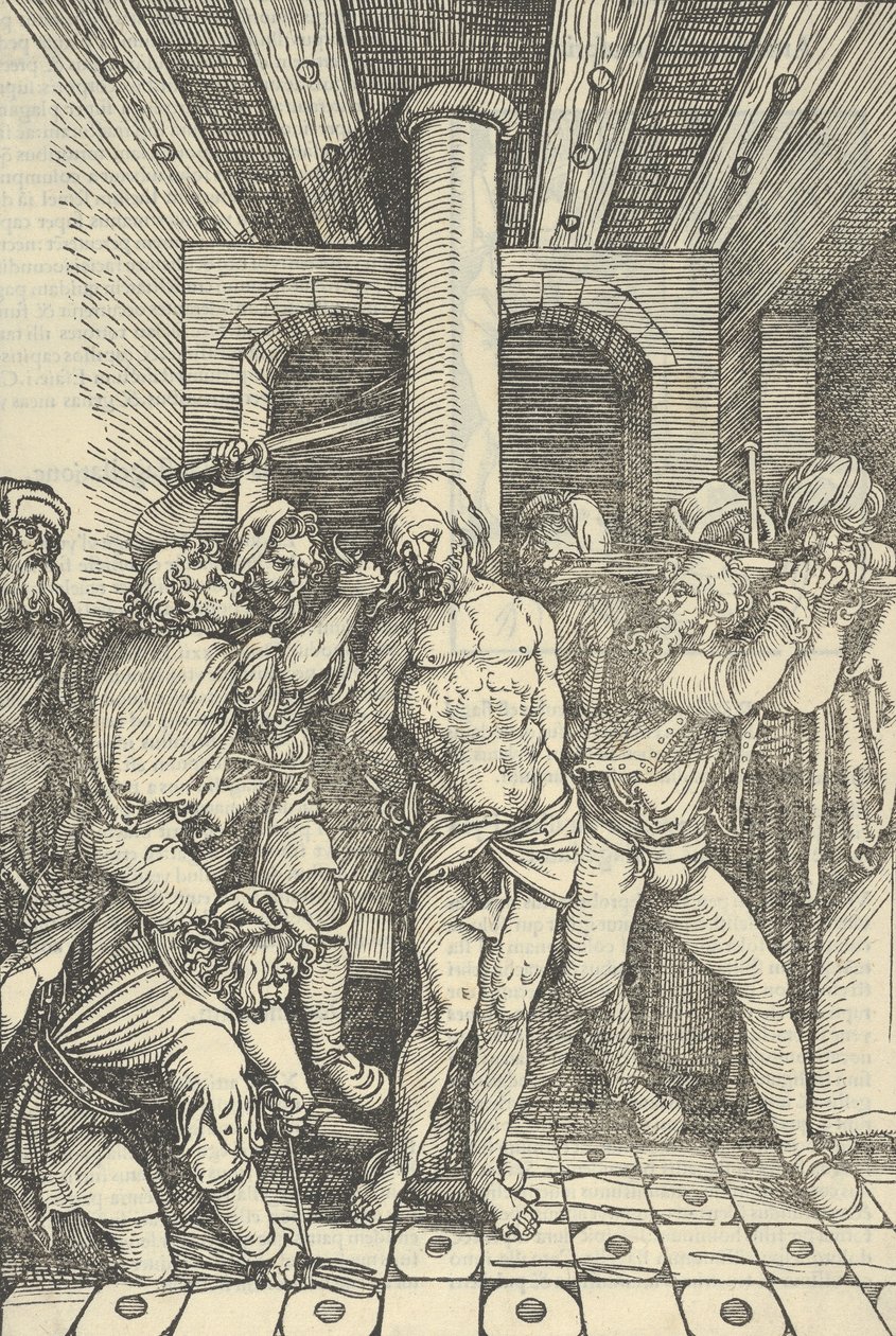Christus gegeißelt, aus Speculum passionis domini nostri Ihesu Christi, 1507 von Hans Schäufelein the Elder