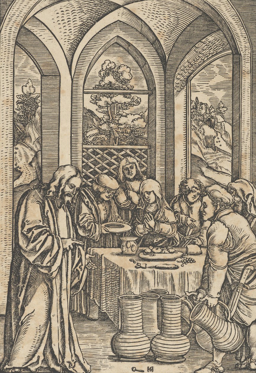 Die Hochzeit zu Kana, aus dem Leben Christi von Hans Schäufelein the Elder