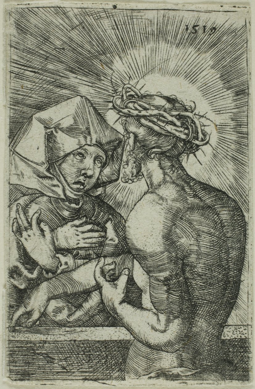 Christus mit Dornen gekrönt spricht zu seiner Mutter von Hans Sebald Beham